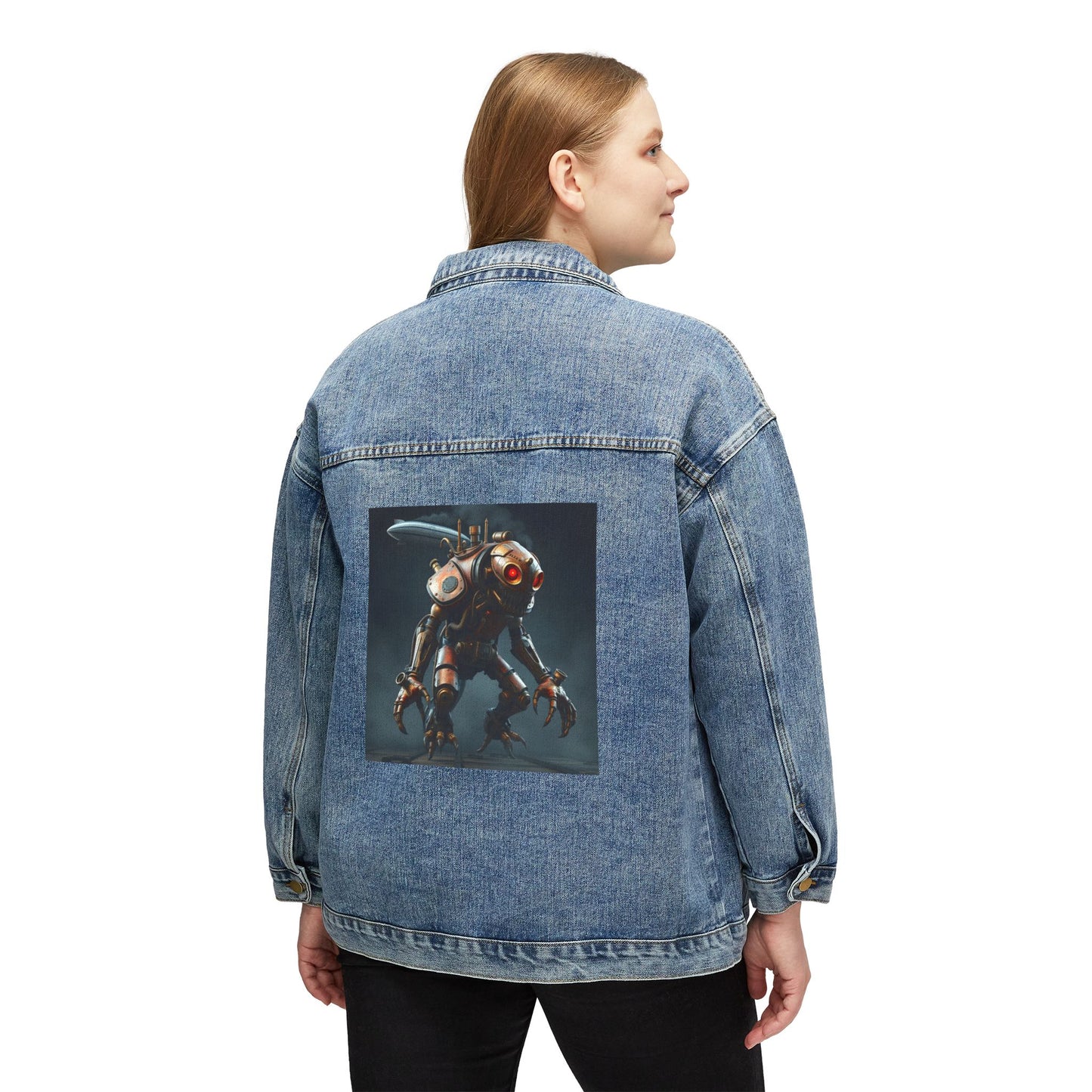 Steampunk Monster Women’s Denim Jacket Sizes S - 2XL