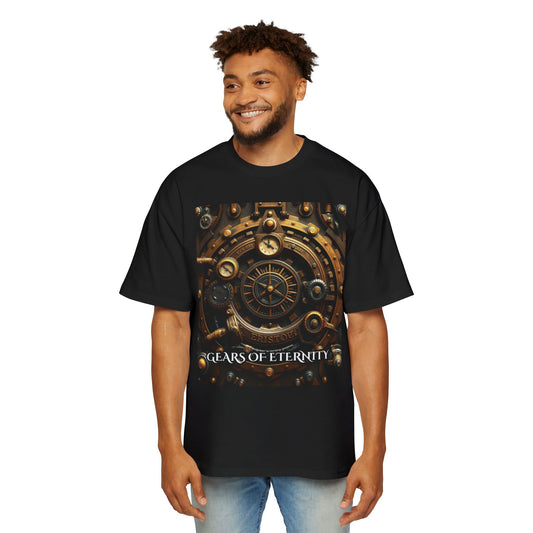 Gears of Eternity Steampunk Oversized Men’s T-Shirt - Sizes S to 3XL