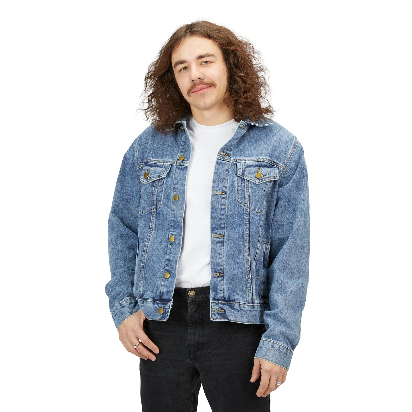 Chaos Punk Men’s Denim Jacket Sizes S-2XL