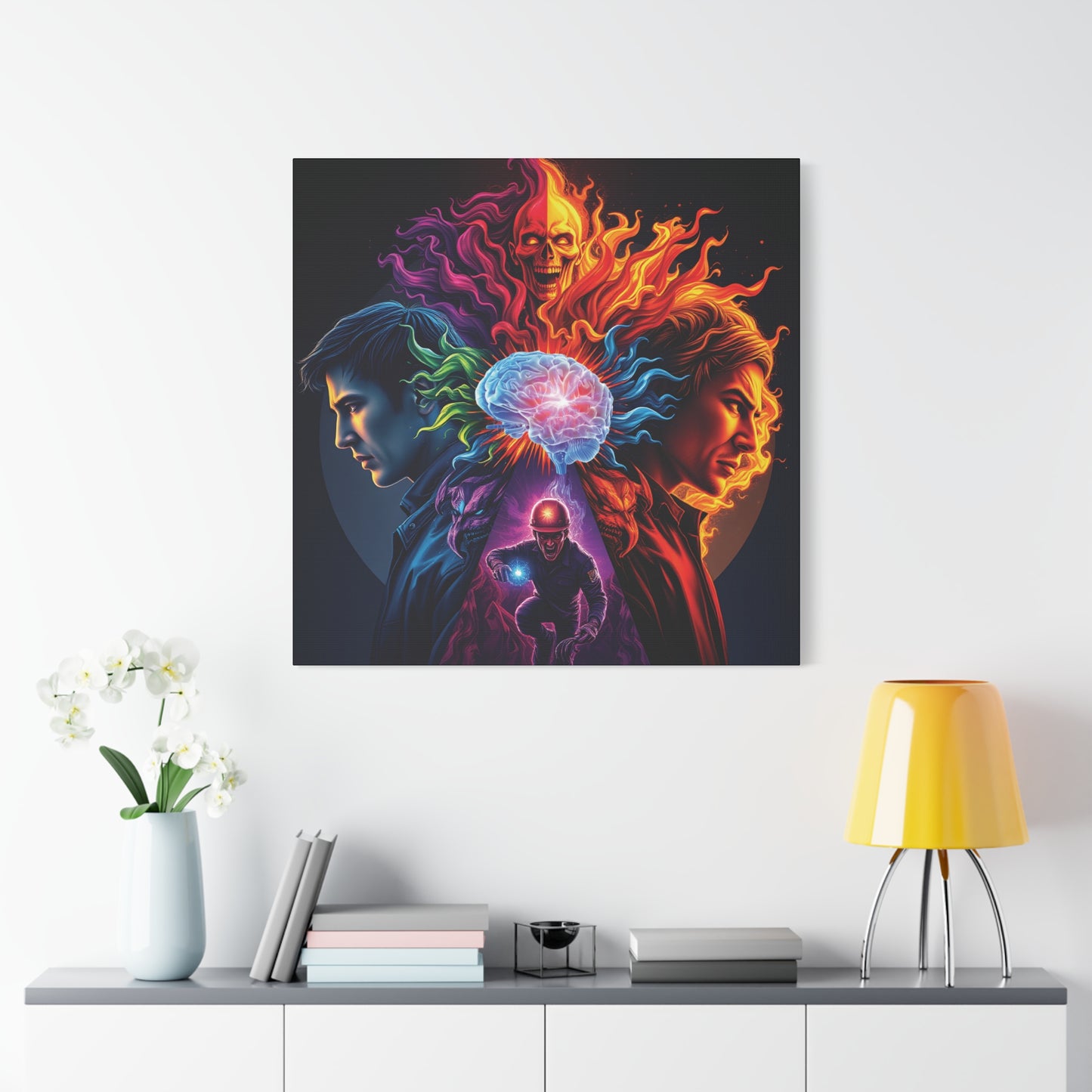 Moods of the Mind | Vibrant 36x36 Stretched Canvas Fantasy Artwork