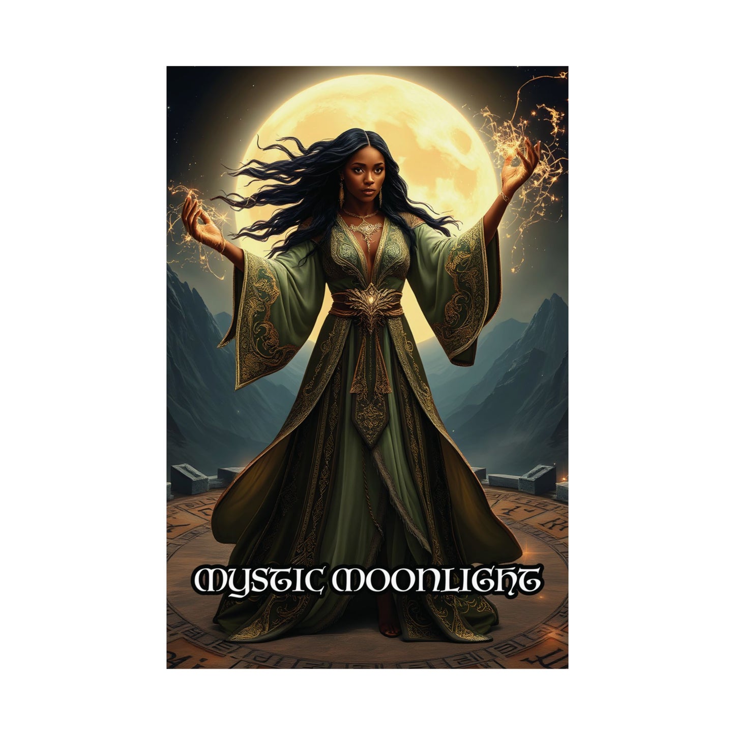 Mystic Moonlight Gothic Fantasy Matte Poster | Sizes 8x10 to 27x40