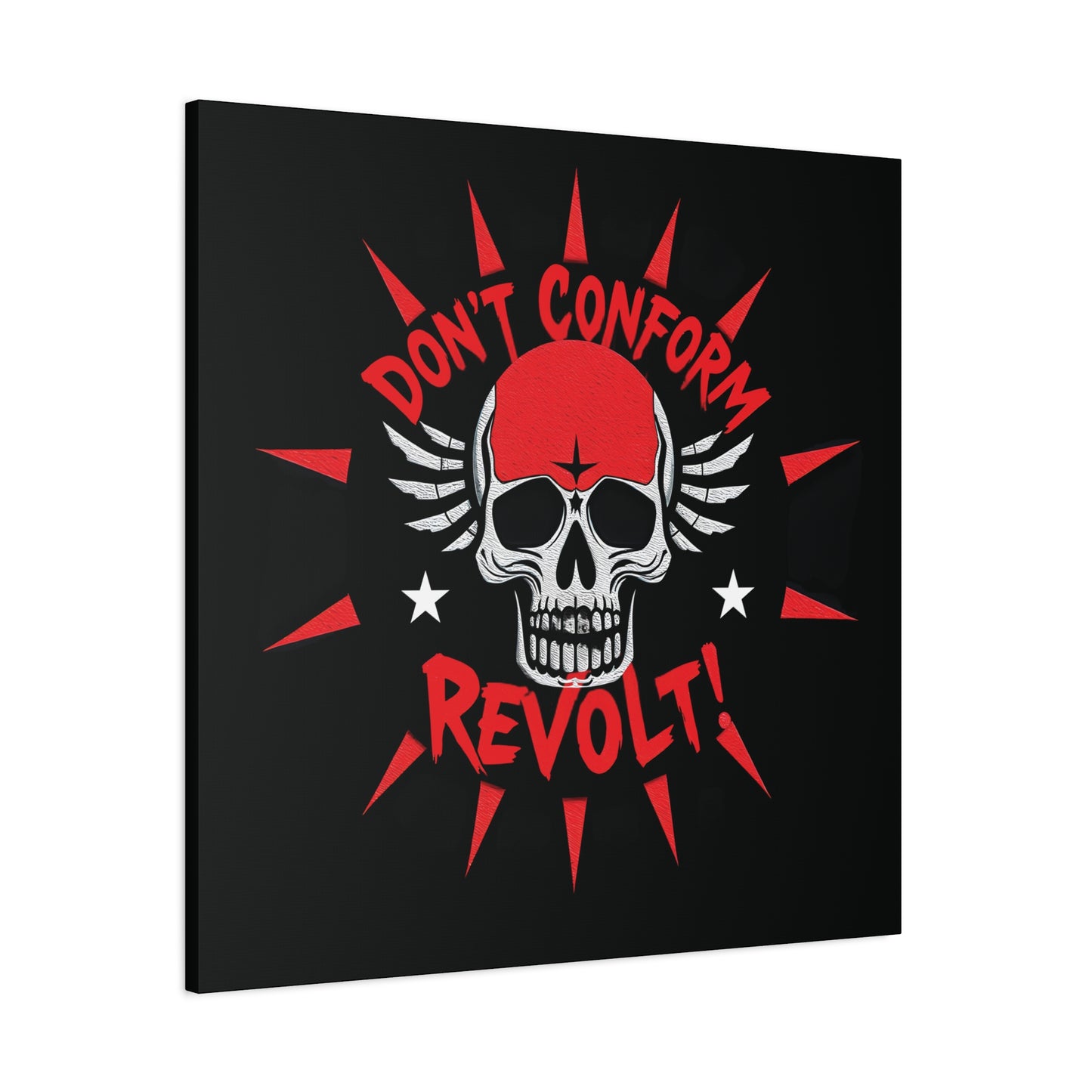 Don’t Conform Punk Wall Art  36x36 Stretched Canvas Print | Large Canvas Artwork