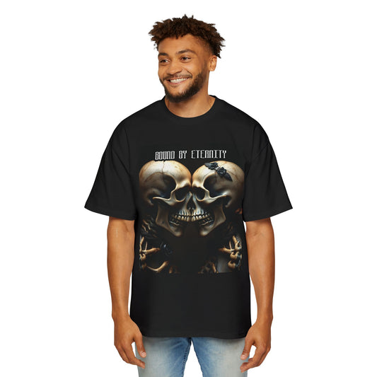 Bound by Eternity - Gothic Skeleton Love Oversized Men's T-Shirt