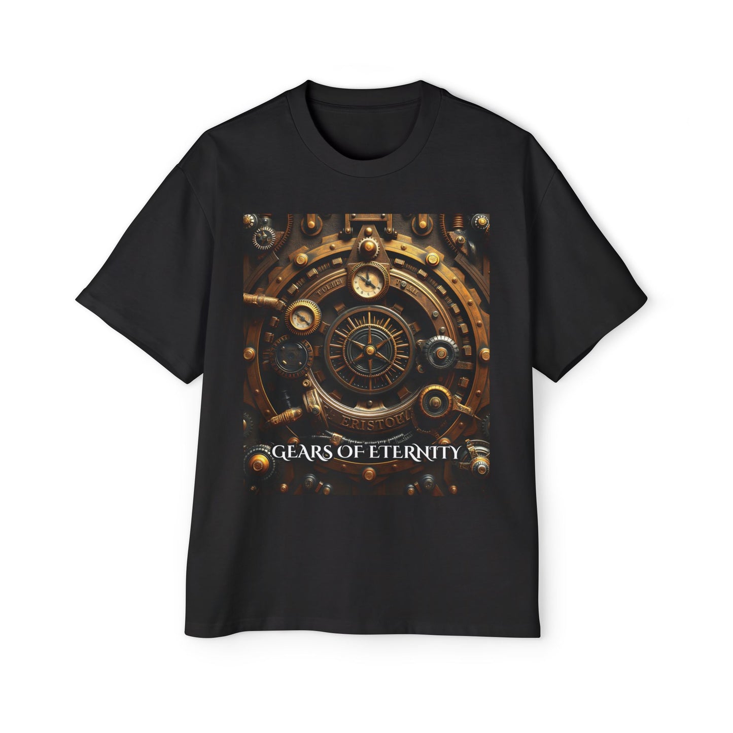 Gears of Eternity Steampunk Oversized Men’s T-Shirt - Sizes S to 3XL