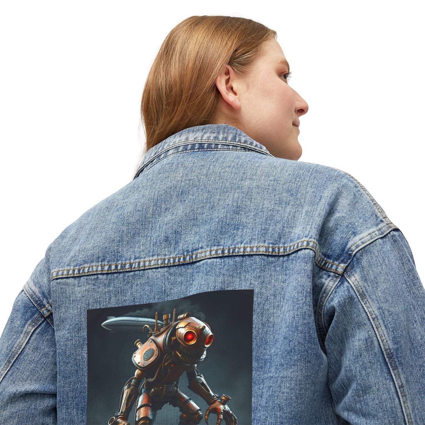 Steampunk Monster Women’s Denim Jacket Sizes S - 2XL