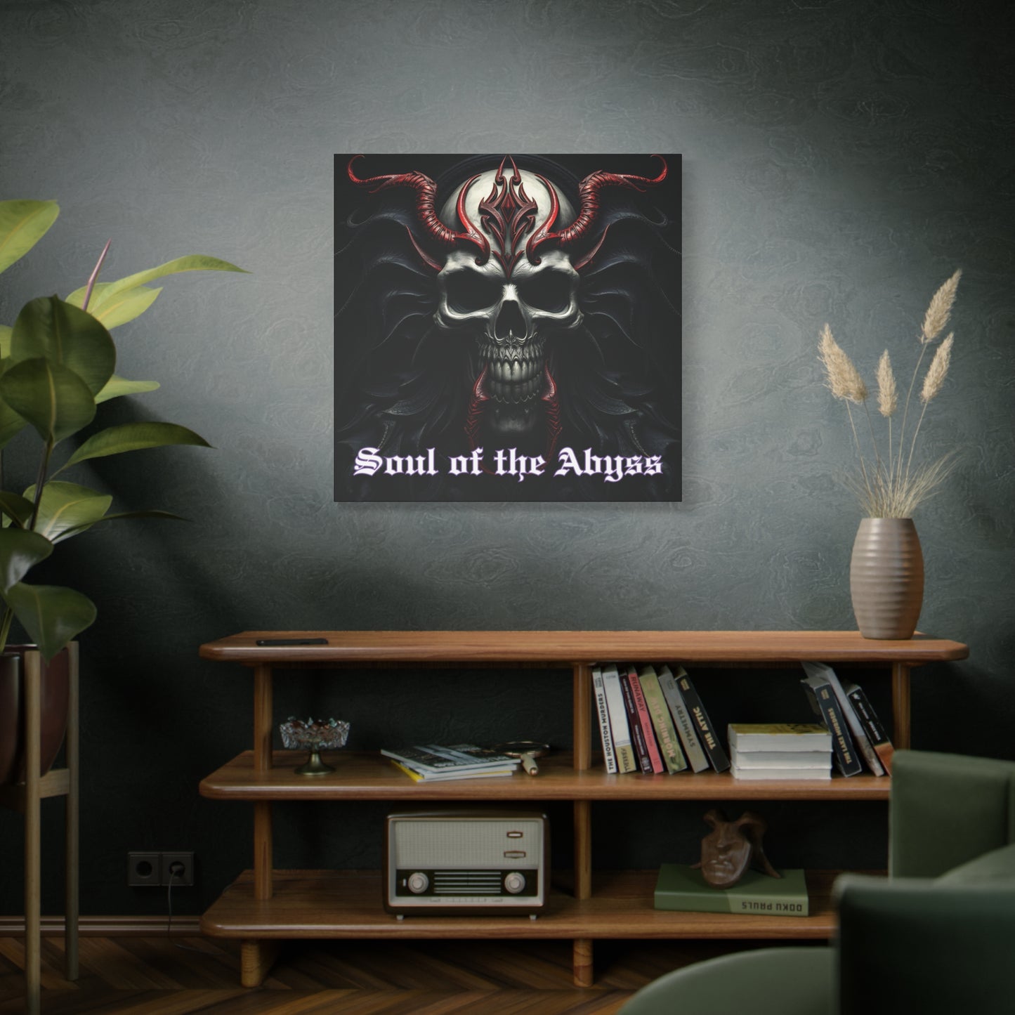 Soul of the Abyss Gothic Canvas | 36x36 Matte Stretched Wall Art with Mirror Sides