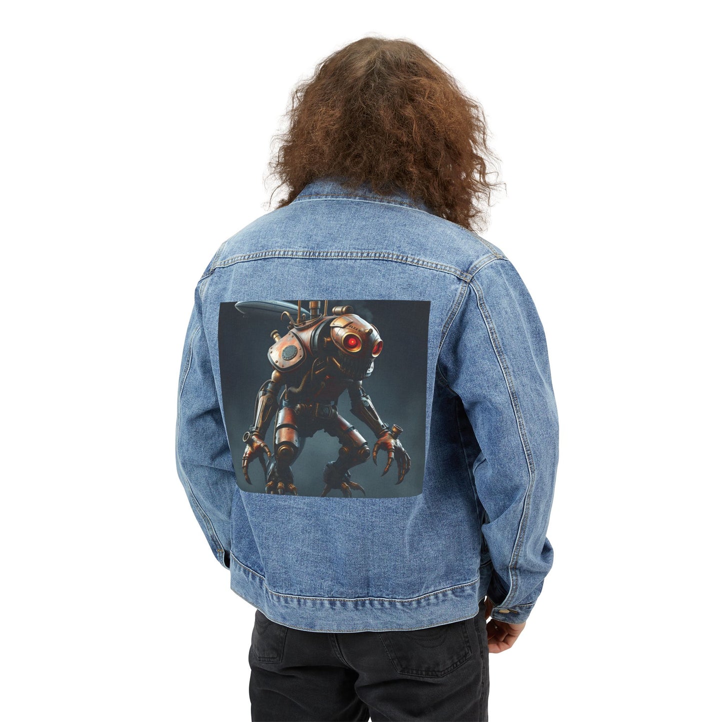 Steampunk Monster Men’s Denim Jacket Sizes S-2XL