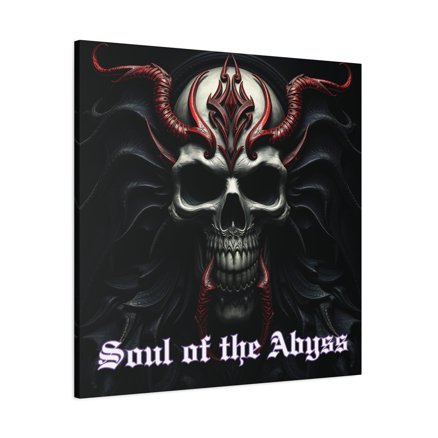 Soul of the Abyss Gothic Canvas | 36x36 Matte Stretched Wall Art with Mirror Sides