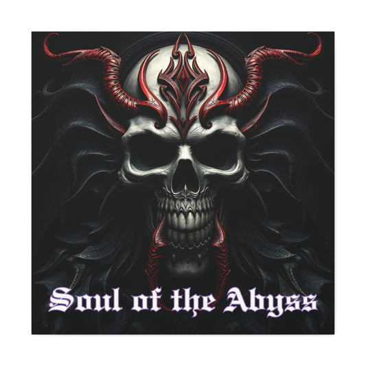 Soul of the Abyss Gothic Canvas | 36x36 Matte Stretched Wall Art with Mirror Sides