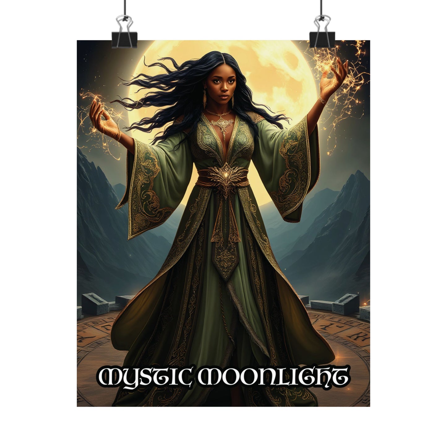 Mystic Moonlight Gothic Fantasy Matte Poster | Sizes 8x10 to 27x40